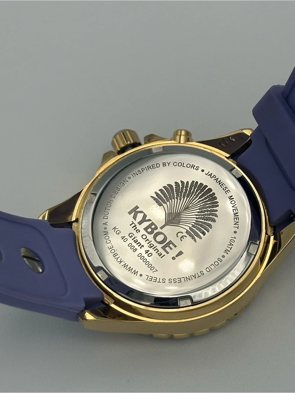 KYBOE! Giant 40 Purple Gold Women’s Watch 40mm New Battery Runs Perfect